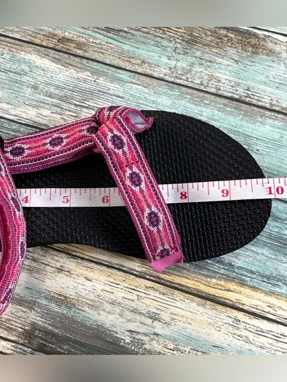 Teva Original Universal Strappy Sandals Womens 7 Pink Nylon Adjustable Straps